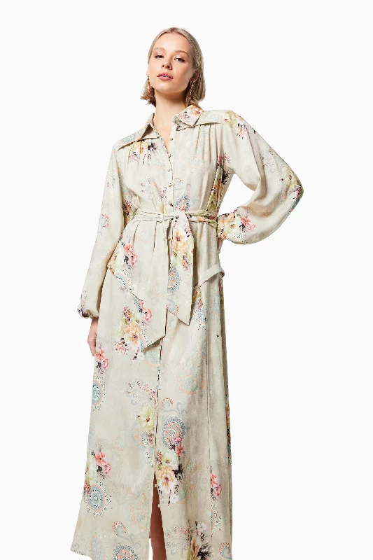 Odessa Floral Maxi Dress In Green