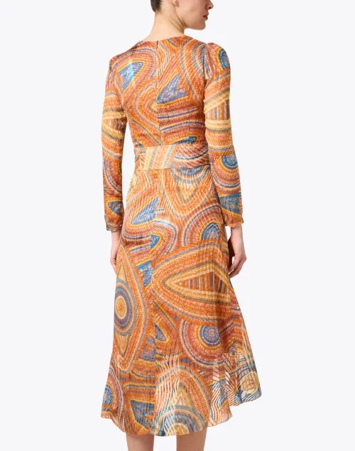 Orange Multi Print Dress