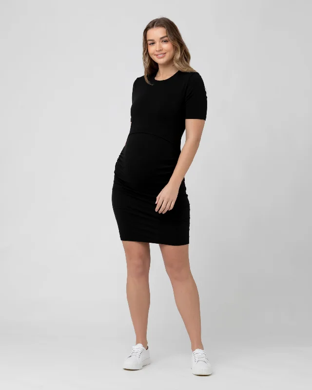 Organic Nursing Dress Black