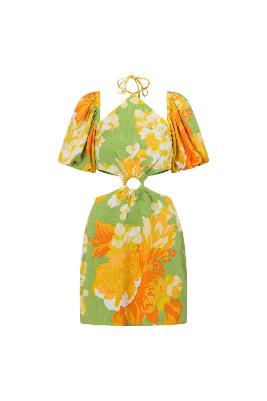 Pasha Cutout Dress - Floral Sunset