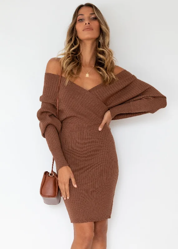 Perri Knit Dress - Chocolate