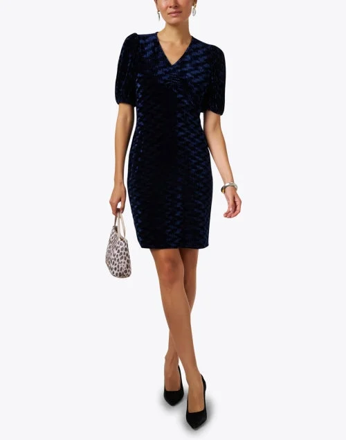 Phoebe Blue Velvet Dress