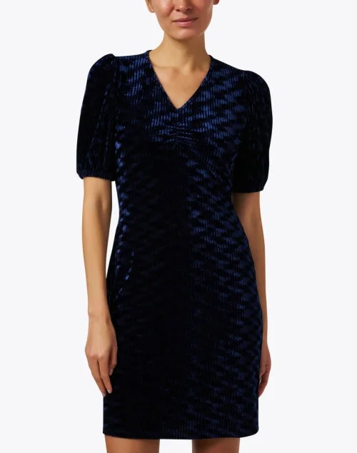 Phoebe Blue Velvet Dress