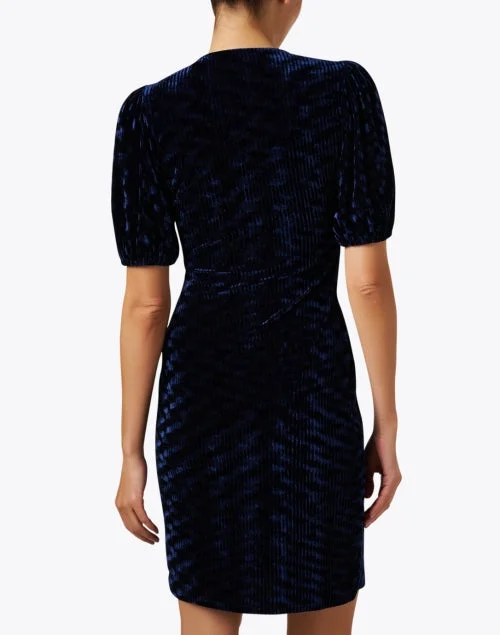 Phoebe Blue Velvet Dress