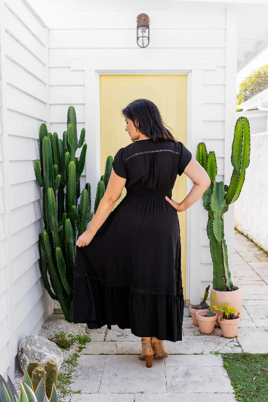 Louisa Black Maxi Dress