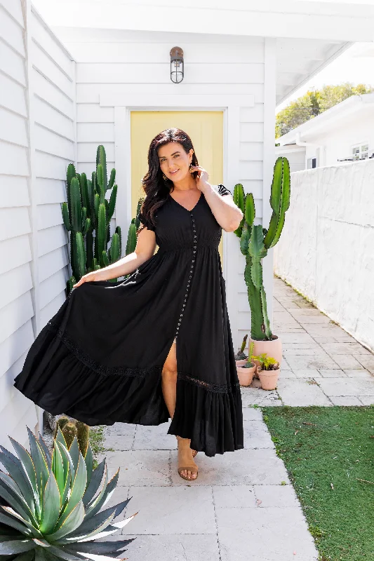 Louisa Black Maxi Dress