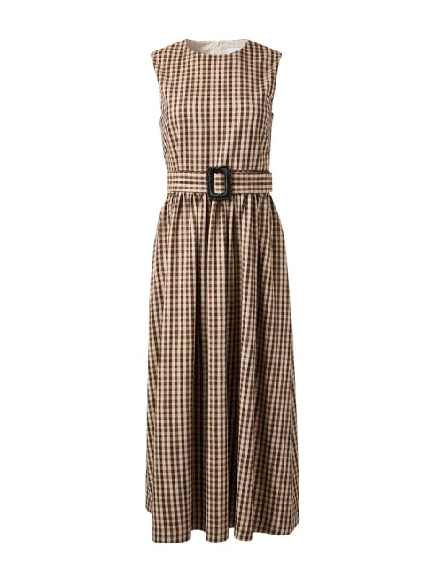 Rae Brown Gingham Dress