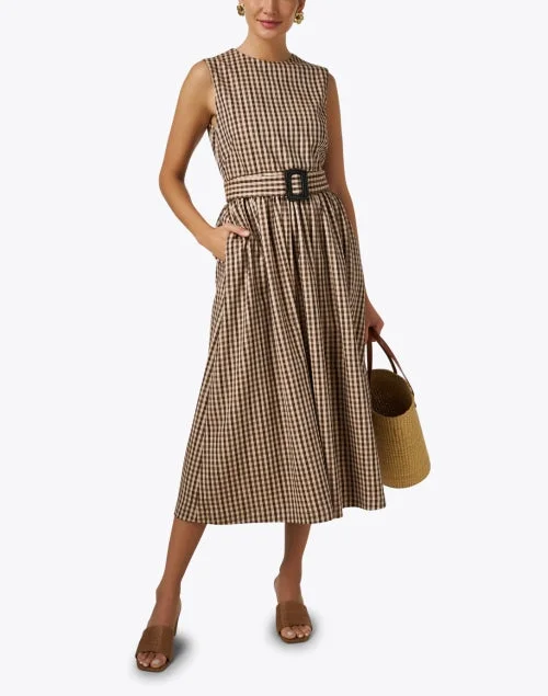 Rae Brown Gingham Dress