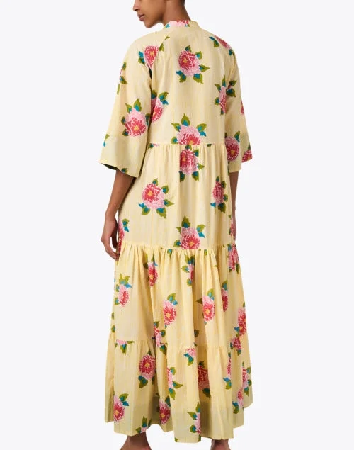 Rambagh Yellow Print Cotton Dress