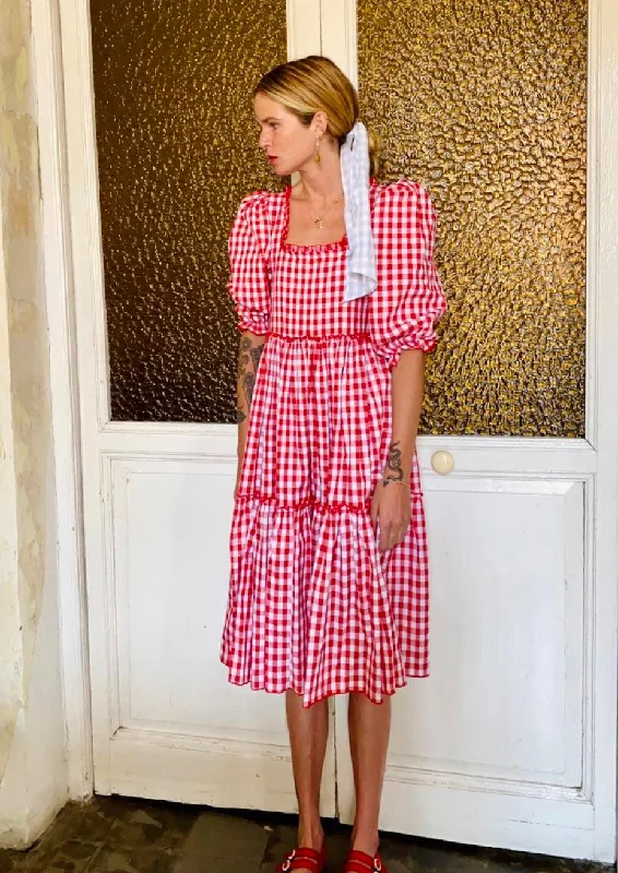 Raphaelle dress - red gingham