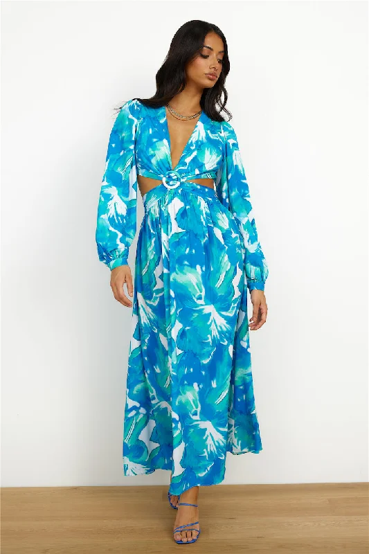 Resort Style Maxi Dress Blue