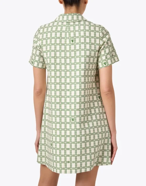 Romarin Green Geometric Print Dress