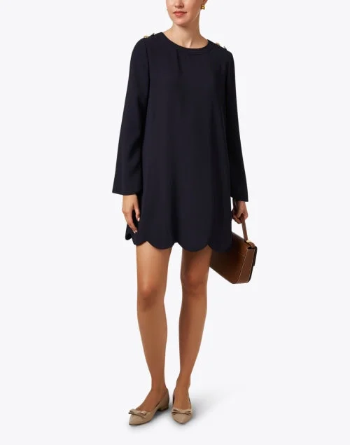 Ruodana Navy Shift Dress