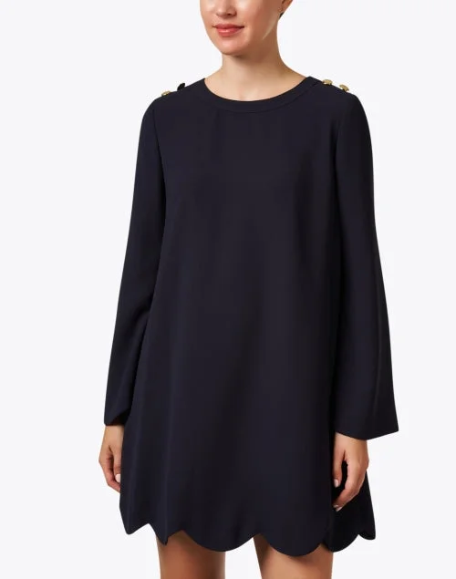 Ruodana Navy Shift Dress