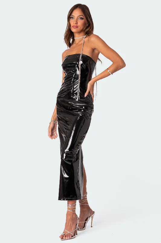 Vegas Vinyl Maxi Dress