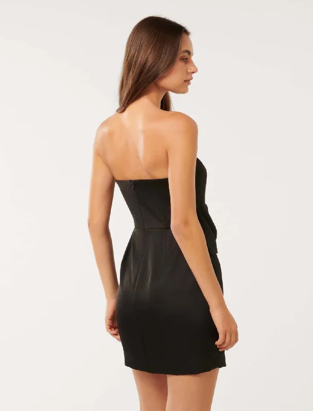 Sanji Satin Strapless Mini Dress