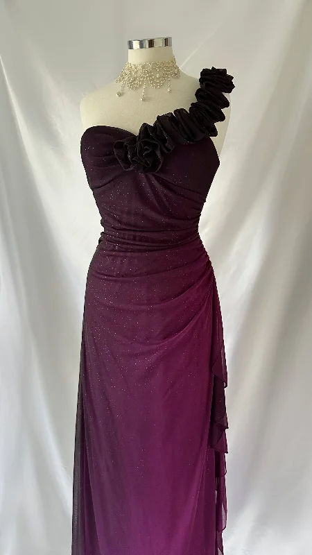 Shimmery Vintage 00s Purple Skies Ombré Maxi Dress