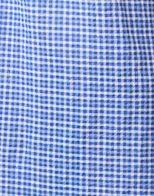 Soleil Blue Gingham Shirt Dress