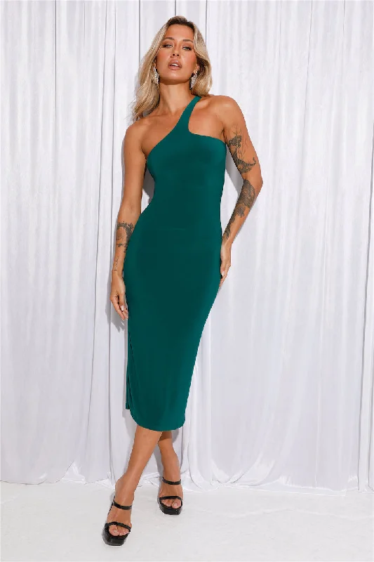 Star-Crossed Lovers Midi Dress Green