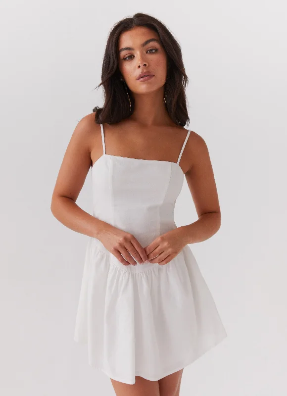 Sweet Spirit Mini Dress - White