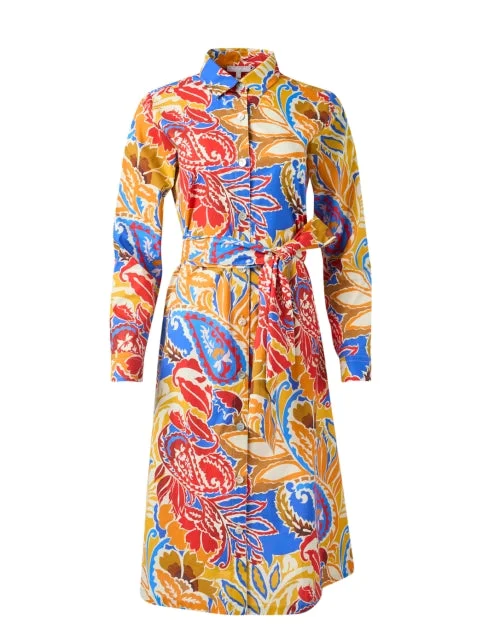 Tamron Multi Paisley Cotton Shirt Dress