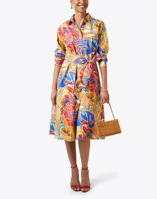 Tamron Multi Paisley Cotton Shirt Dress