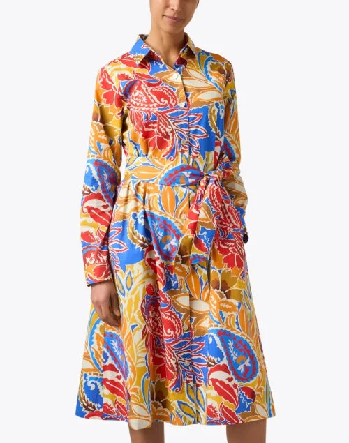 Tamron Multi Paisley Cotton Shirt Dress