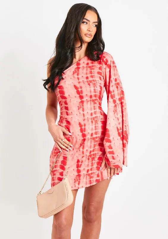 Tanya Pink Tie Dye Printed Beach Dress