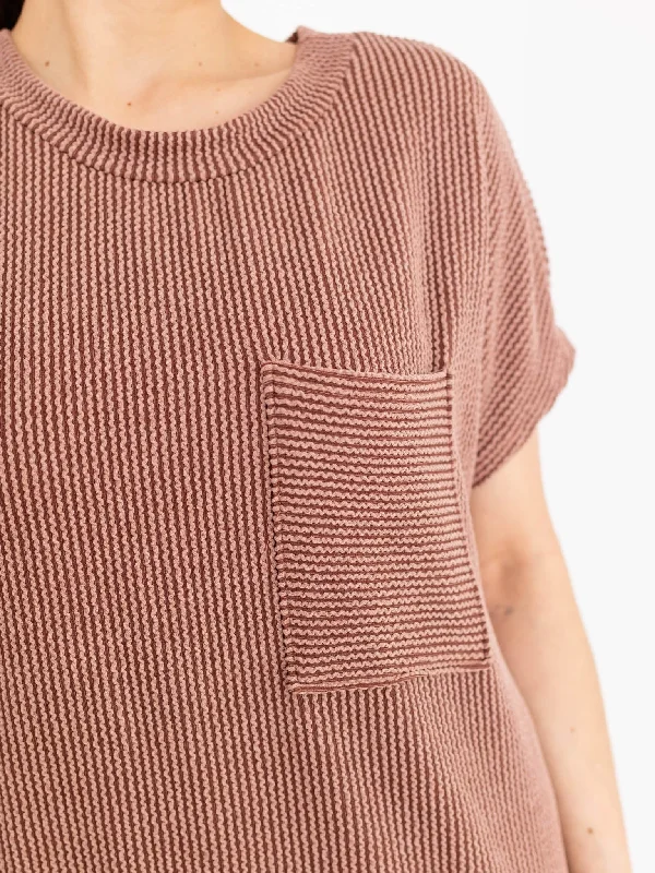 Textured Rib T-Shirt Dress