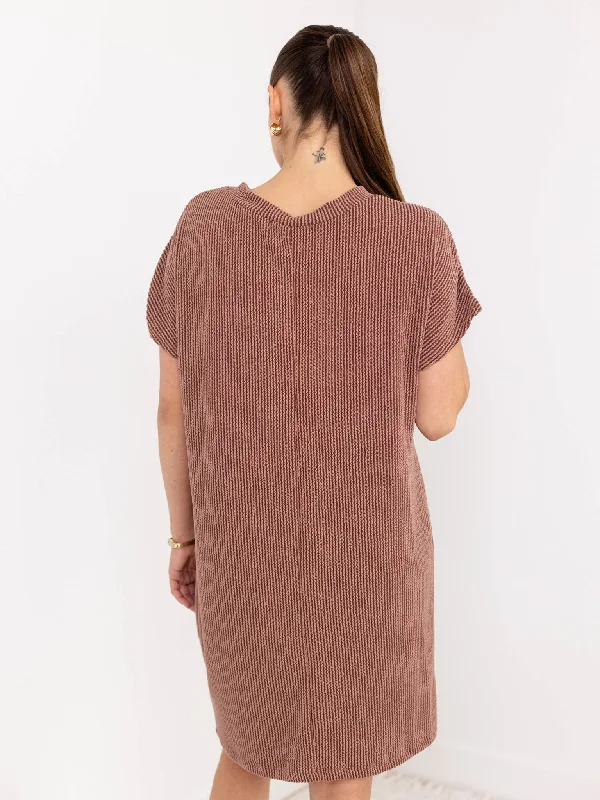 Textured Rib T-Shirt Dress