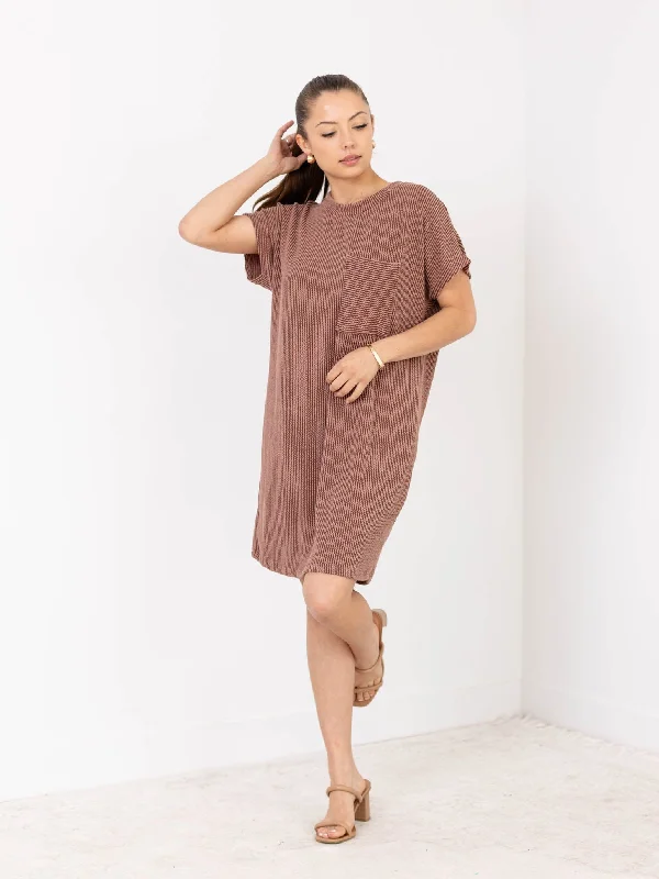 Textured Rib T-Shirt Dress