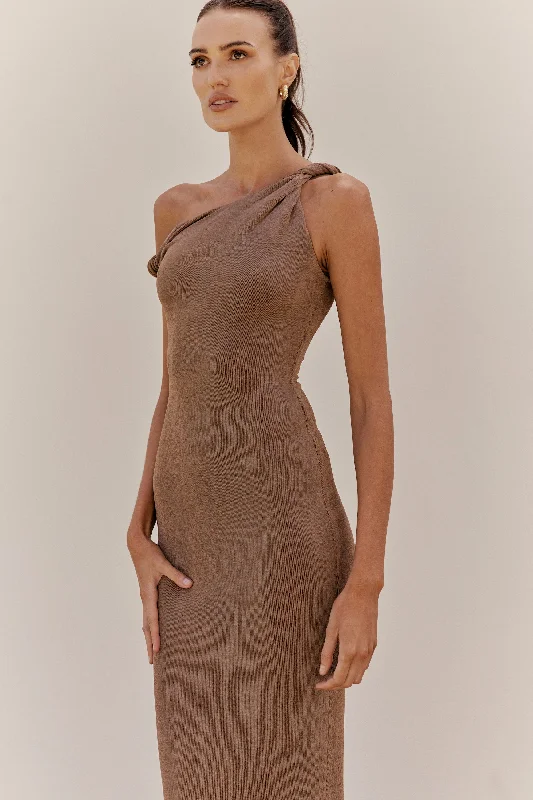 The Long Poppy Dress Taupe