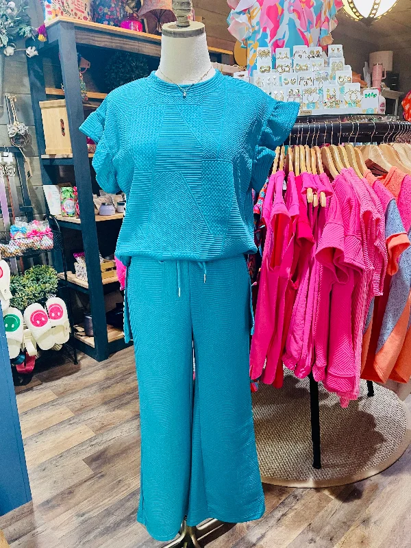 Tiffany Textured Pant Set