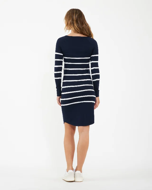 Valerie Up/Down Nursing Tunic Navy / White