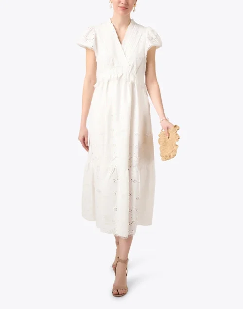 Varah White Eyelet Dress