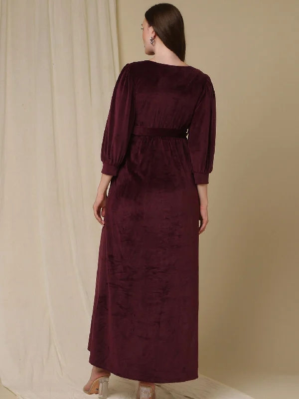 Velvet Maternity Party Dress