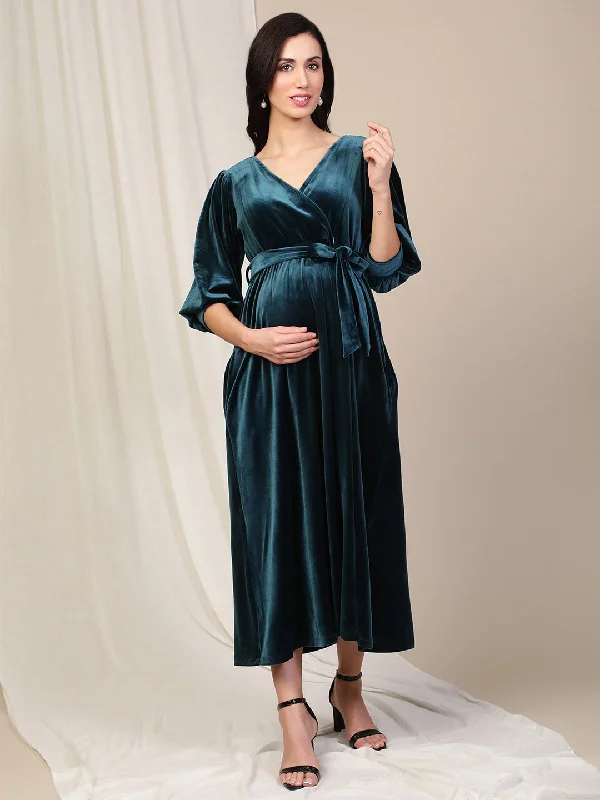 Velvet Maternity Party Dress