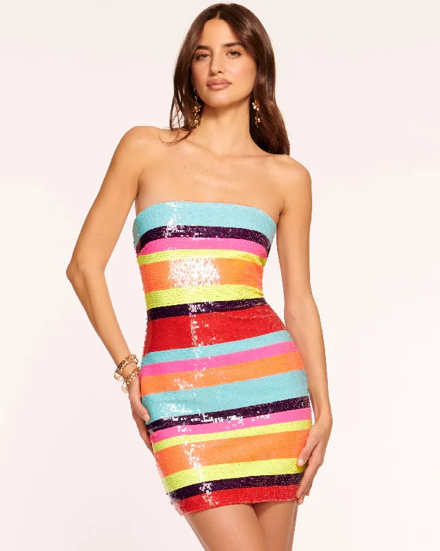 Winnie Sequin Strapless Mini Dress