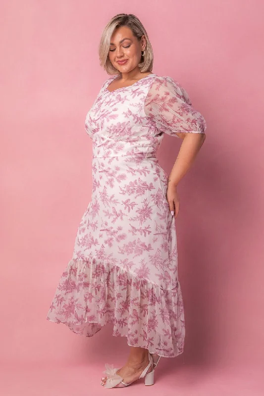 Wren Dress in Pink Toile - FINAL SALE