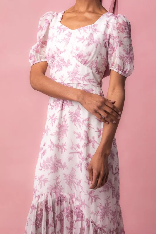 Wren Dress in Pink Toile - FINAL SALE