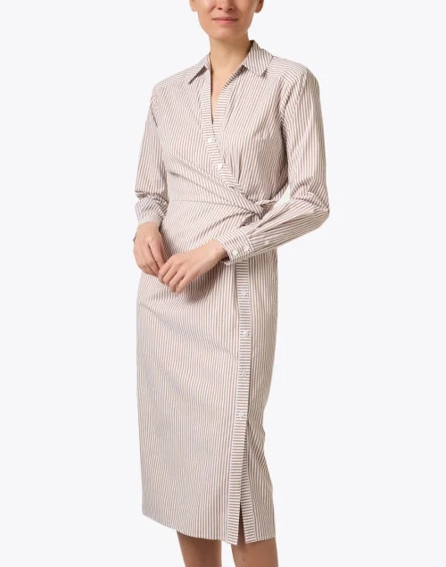 Wright Striped Cotton Shirt Dress