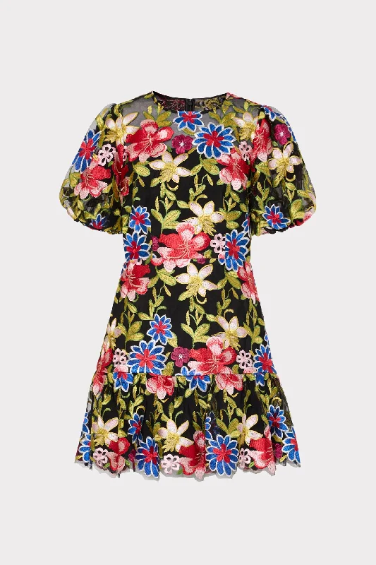 Yasmin Floral Embroidery Dress